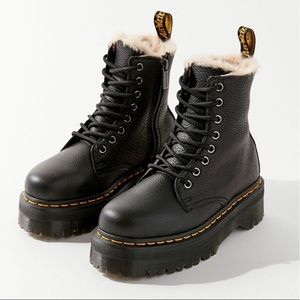 Jadon Fur-Lined Platform 8 Eye Boots